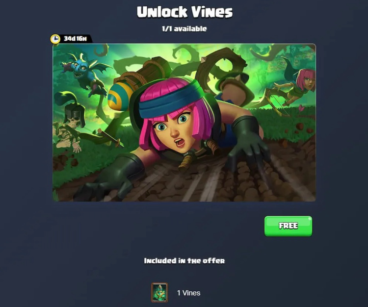 Clash Royale Season 75 “Back to Drool” Introduces Vines Spell — and You Can Claim It for Free 1