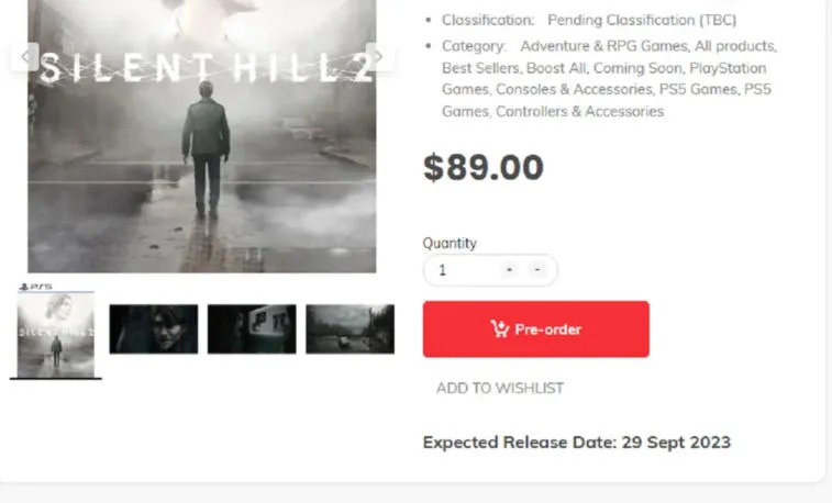 Information about a possible release date for the Silent Hill 2 remake has surfaced online. Photo 1